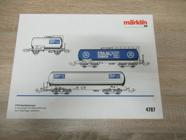 MÄRKLIN EMPTY BOX of 4787 Etra-Spezialgüterwagen tank car good ...