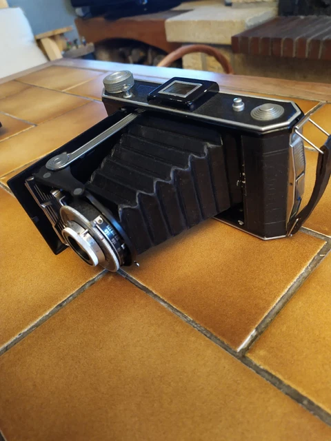 appareil photo ancien KODAK Anastignat à soufflet occasion avec son étui en cuir