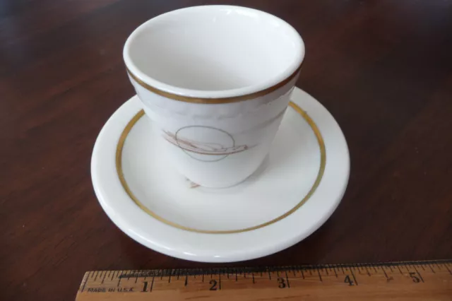 Demi-Tasse Railroad China Cup & Saucer Set Union Pacific Syracuse & Scammell's