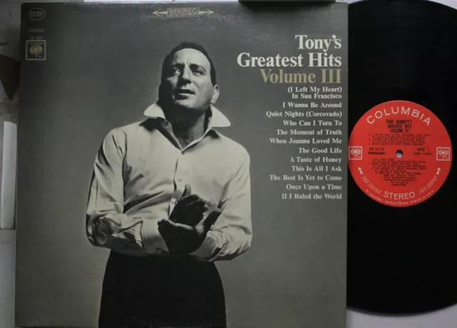 Tony Bennett Tony's Greatest Hits Volume 3 Vinyl 33RPM LP Record