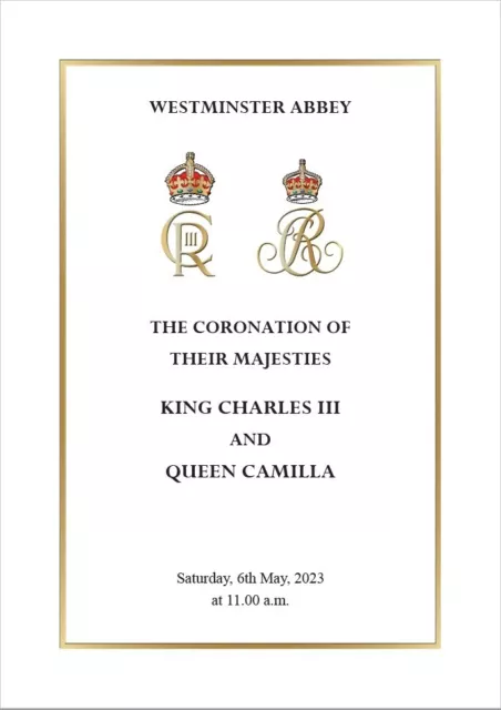 Official King Charles III Coronation Order of Service 2023 Booklet 6th May 2023