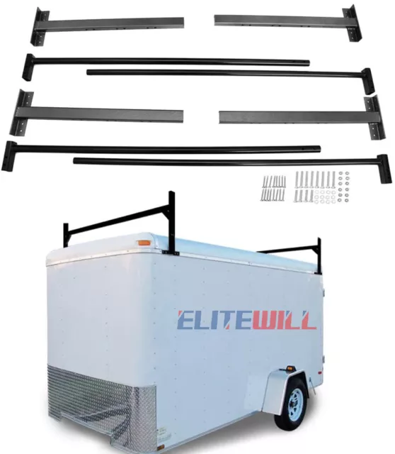 Adjustable Roof Ladder Racks for 4" up to 7" Wide Pickup Trailer Truck Van Steel 2