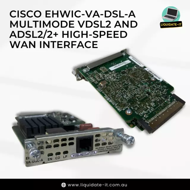 Cisco EHWIC-VA-DSL-A Multimode VDSL2 and ADSL2/2+ High-Speed WAN Interface