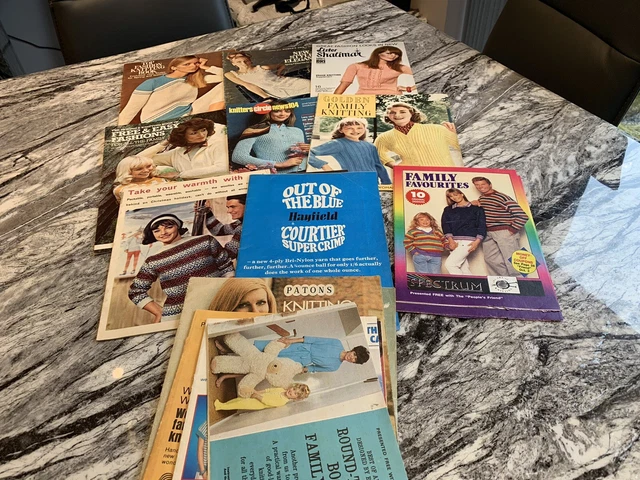 Job Set Vintage Strickmuster Bliets Broschüre Aus Zeitschriften - Gemischt