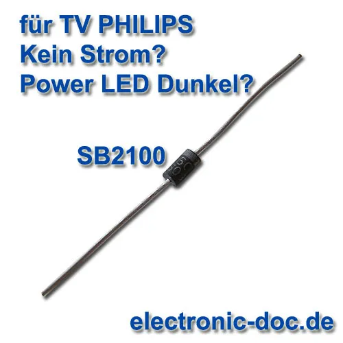 SB2100 Diode für Netzteil Modul DPS-298CP-9A für LCD-TV PHILIPS 42", D907