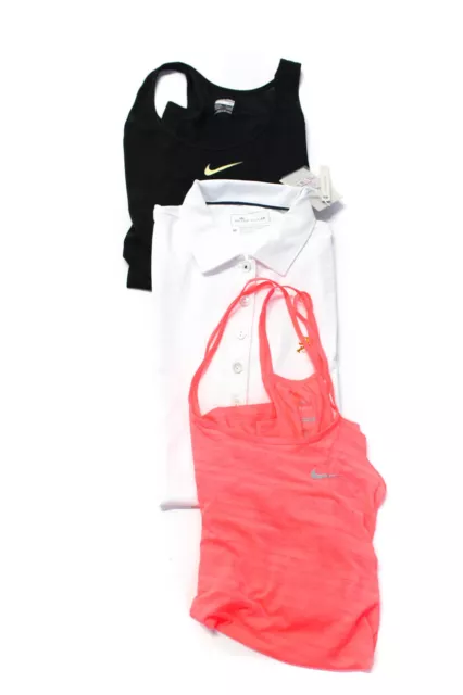 Nike Peter Millar Womens Tank Tops Polo Shirt Pink Black Size Medium Lot 3