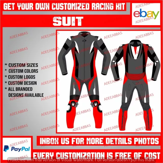 Motorcycle Racing Suit Motorbike Leather Riding Sports Suit Custom Made 1Pc 2Pc