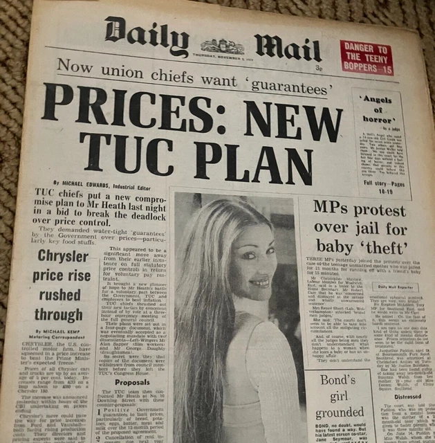 DAILY MAIL 1972 James Bond Live and Let Die actress Jane Seymour