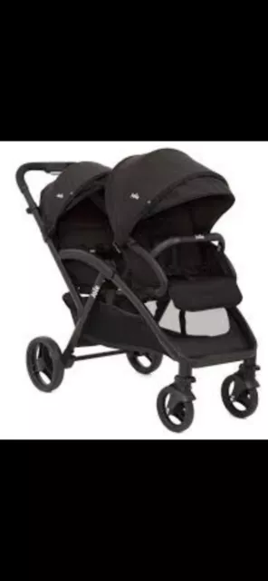 Joie Evalite Duo Double Tandem Baby Stroller Buggy -Shale With Raincover.