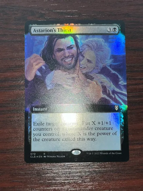 1x FOIL BORDERLESS ASTARION'S THIRST - Commander - MTG - Magic the Gathering