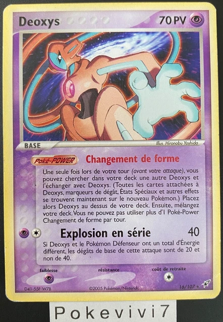 Carte Pokemon DEOXYS 16/107 Rare Bloc EX DEOXYS FR OCCASION