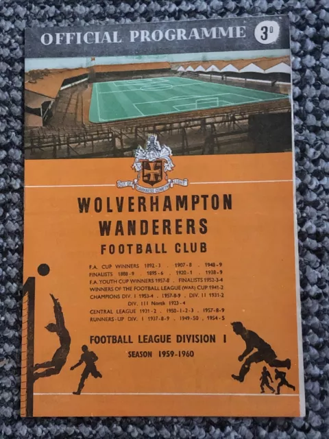 Wolverhampton Wanderers v Newcastle United - 1959/60 - Division 1 - Programme