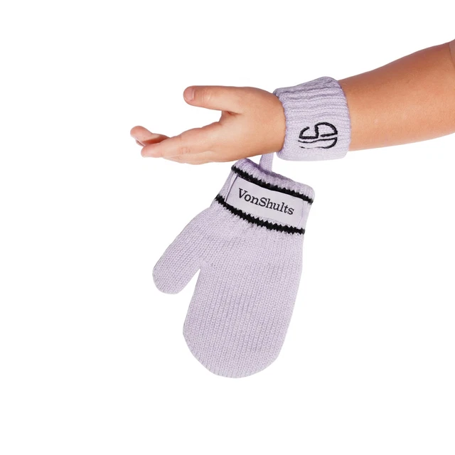 VonShults Never-Lose Toddler, Infant, Little Kid, Baby Mittens, Elastic String