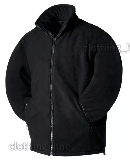 Winter Extra Thick Mens Fleece Heavy Duty Work Jacket Padded Anti Pill Full Zip 4