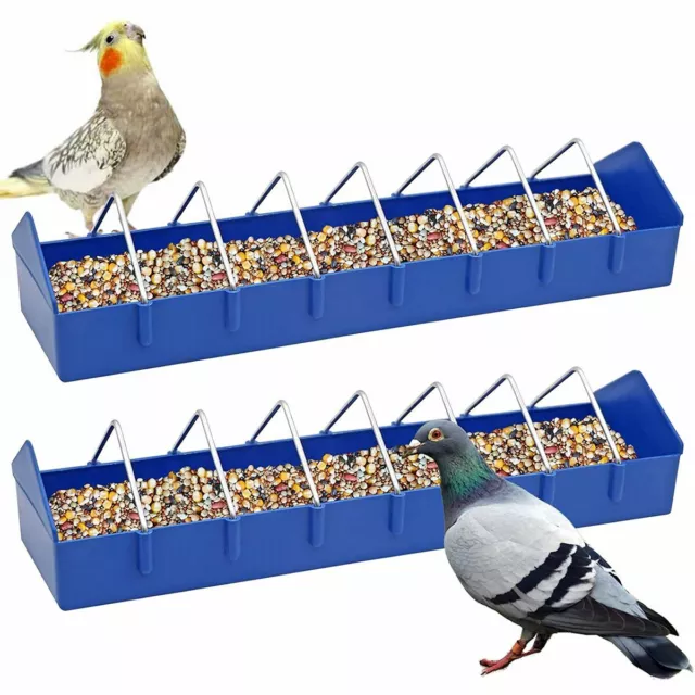 Plastic Large Pigeon Feeder Durable Slot Container Feeding Dish Food Dispensers