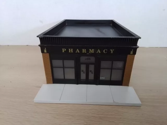 Lionel Echelle 0. Ref 34128 Maquette Decor Diorama. Batiment Commerce Pharmacie