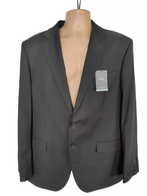 Bnwt Mens M&S Size 44" Long Black Regular Fit Formal Occasion Suit Jacket Blazer