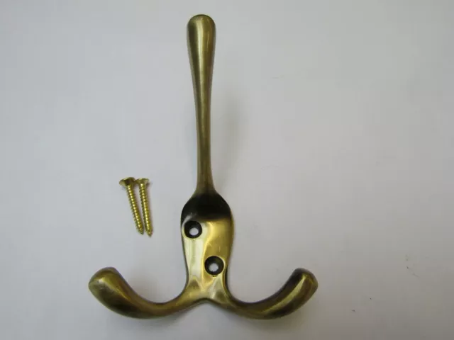 SOLID BRASS traditional victorian hat & coat hooks Hanging hook peg hanger