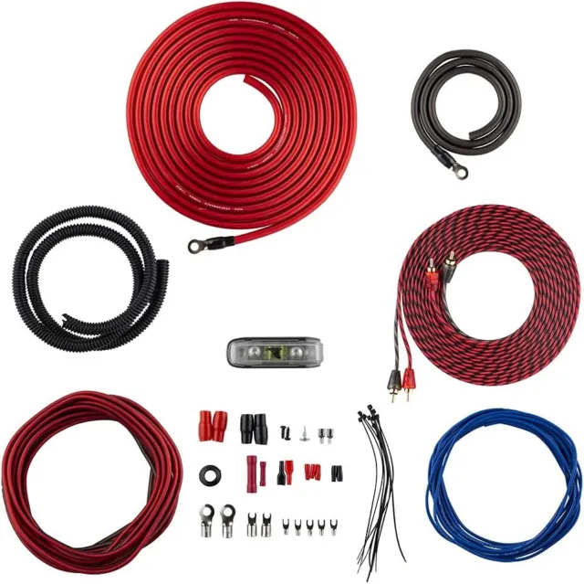 DS18 AK4 Complete 4 Gauge CCA Amplifier Installation Wiring Kit