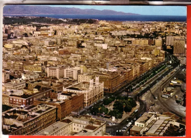 Cartolina  Cagliari  Citta'   Viaggiata 1970  Via Roma E Panorama   Regalo