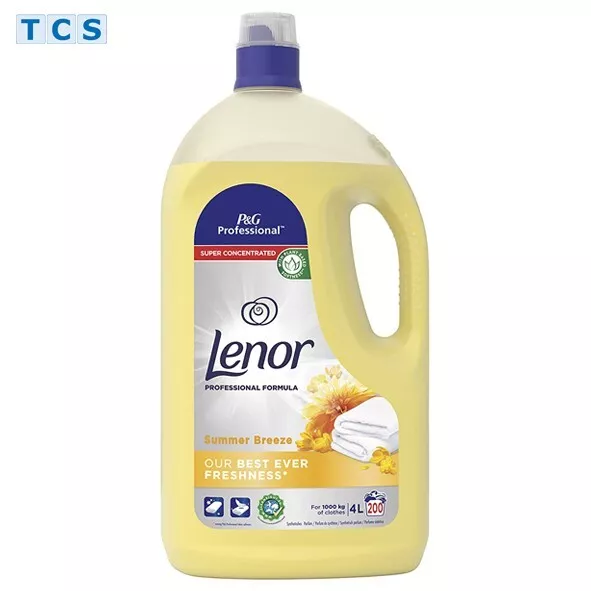 LENOR Professional Weichspüler Sommerbrise, superkonzentriert, 200 Wäschen, 4 L