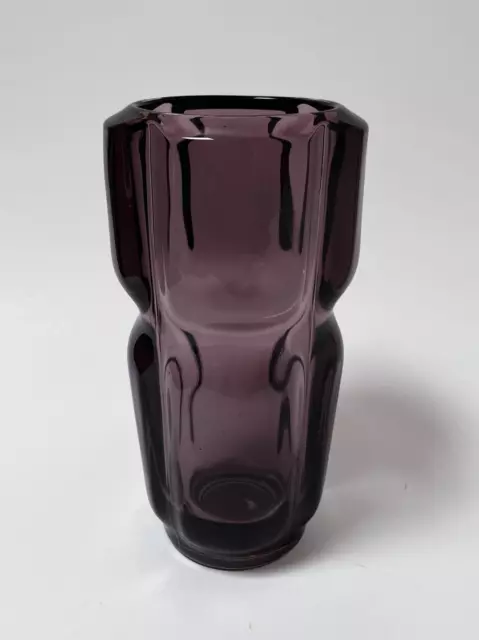 Sklo Union Rudolfova Hut Amethyst Art Glass Vase Mid Century Modern Czech 13139 3