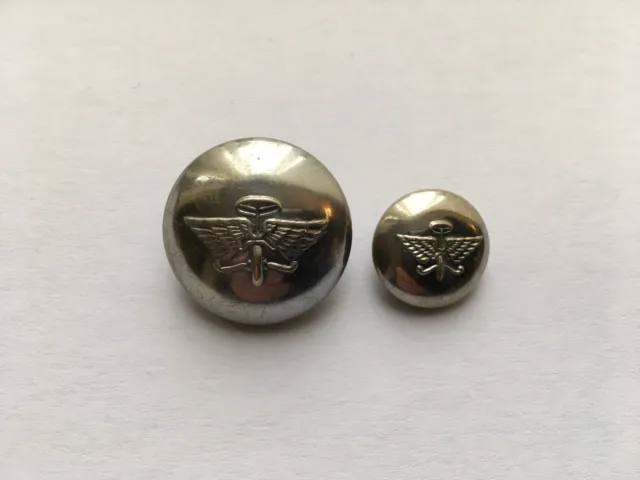 C1920s-30s VINTAGE PAIR OF AUSTIN CARS ADVERTISING CHROME PLATED BLAZER BUTTONS