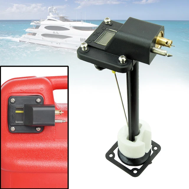 BOAT FUEL TANK Connector/Pickup With Fuel Meter Fitting Marine Outboard