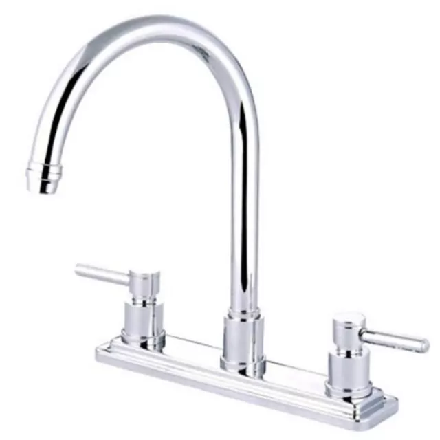 Kingston Brass Concord Chrome Two Handle Kitchen Faucet KS8791DLLS