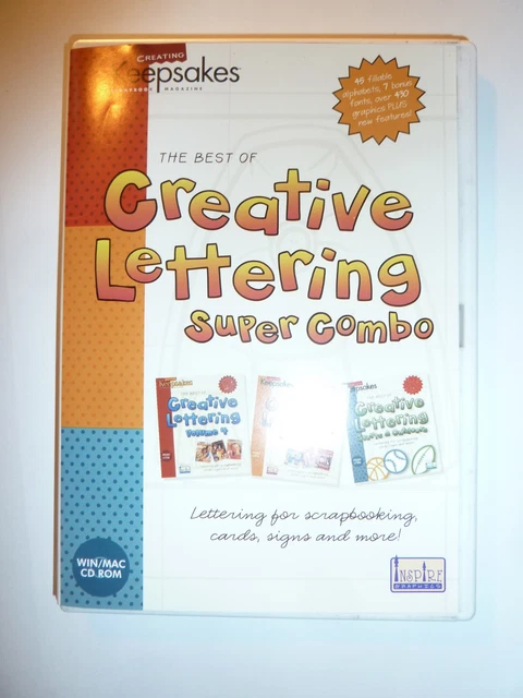 ¡Lo mejor de las letras creativas súper combo PC CD-ROM álbum de recortes Fuentes TrueType!