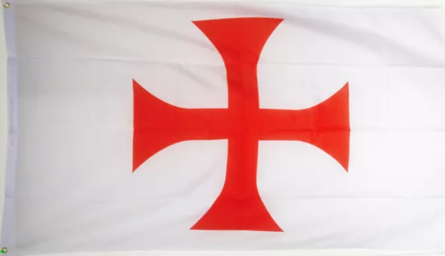 KNIGHTS TEMPLAR RED CROSS FLAG 5X3 Christian Crusades Crusader ENGLAND flags