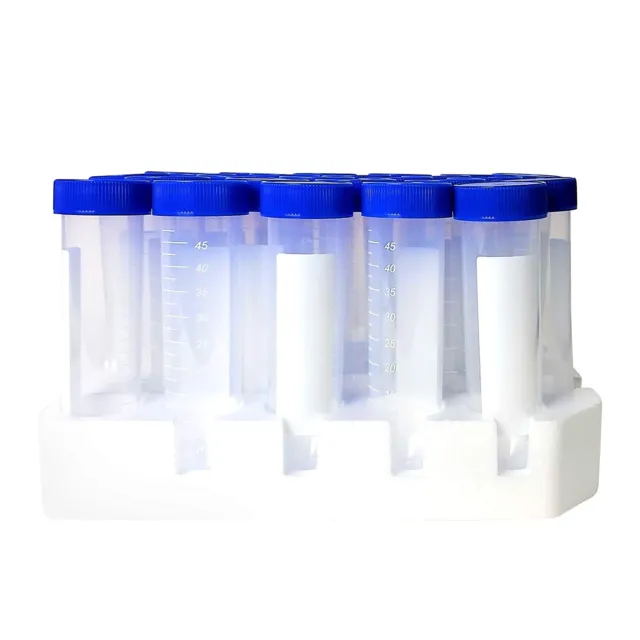 50 ml Conical Centrifuge Tube, Sterile, Polypropylene, Rack Packed (Pack of 25)