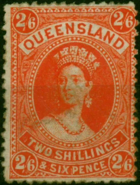 Queensland 1882 2s6d Vermilion SG153 Fine MM