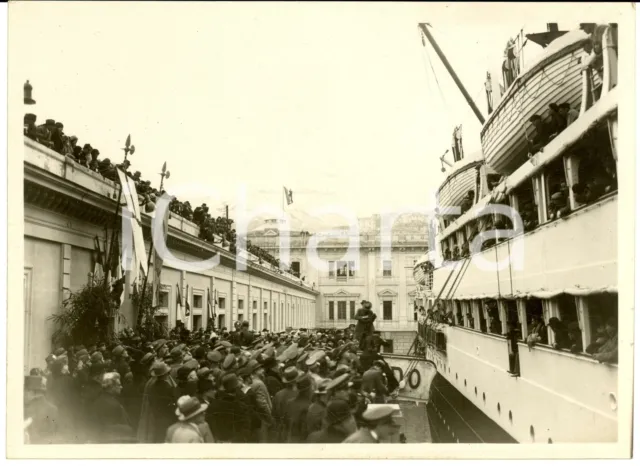 1935 circa GENOVA Arrivo del piroscafo CONTE ROSSO *Fotografia
