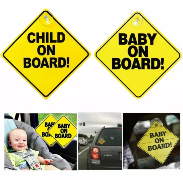 Baby On Board Child On Board Car Sign Badge Baby Safety Warning Window Sticker