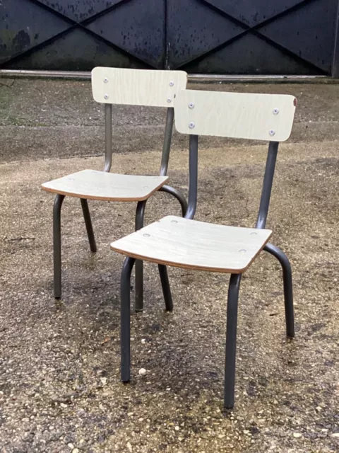 Anciennes petites chaises école maternelle, enfant …….MÉTAL & FORMICA