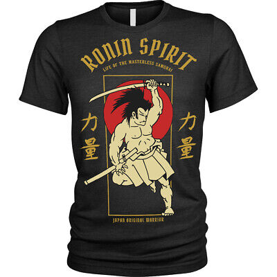 T-shirt Uomo Giapponese Antico eroe Samurai Ronin spirito del Giappone