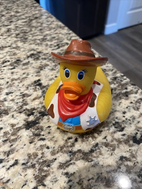 Munchkin 2005 HOT Cowboy Rubber Ducky Bath Tub  Duck Toy
