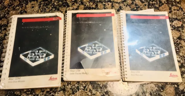 Vintage Aerospace Machinist AXYZ DM Leica Data Manager Laser Tracker Core Books