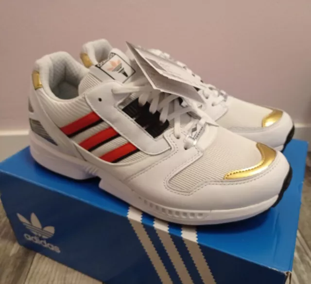 Adidas Zx 8000 Gr 44 Rot Weiss Gold Neu Olympia Olympic Kein Aqua Rar