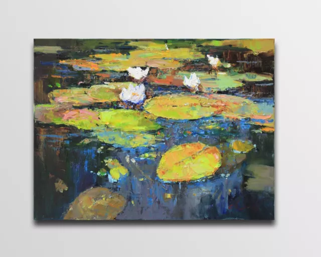 Flowers painting Original art Impressionism Oil on canvas by S. Chernyakovsky