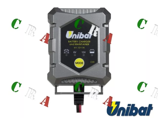 Mantenitore Di Carica Batteria 6V/12V Auto Moto Per Unibat Cix30L-Bs