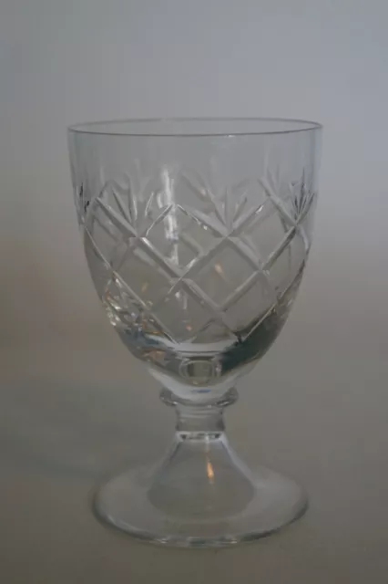 Fine Cut Crystal Wine Glass with an open trumpet foot - vintage