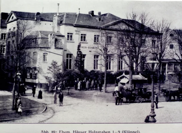 +-1920 Aachen Häuser Menschen Holzgraben 1-9 Klüppel Wein Handel Pferde Kutschen