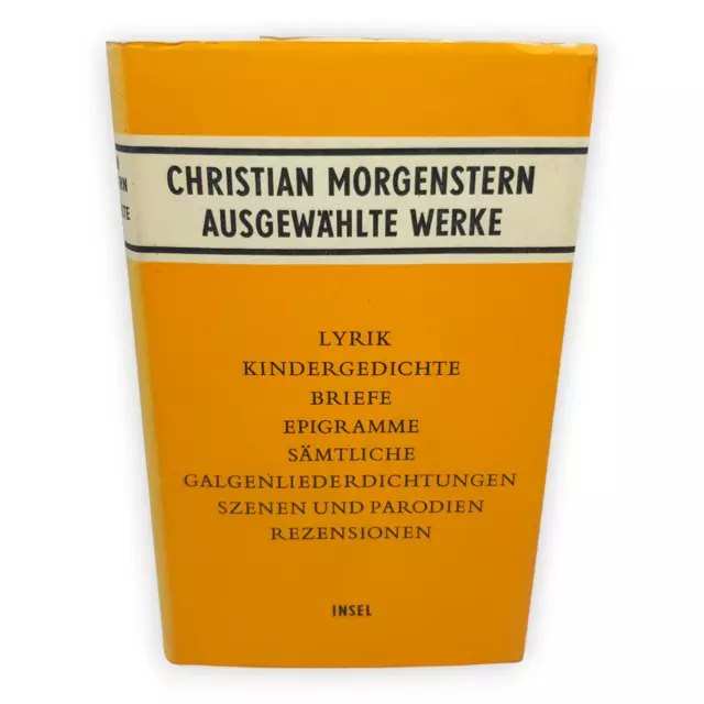 Christian Morgenstern Ausgewählte Werke 1975 Insel Verlag Klaus Schuhmann Buch