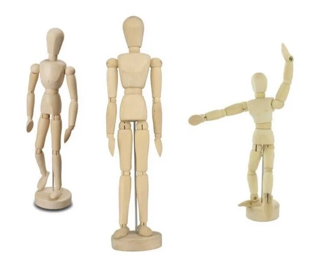 Artist Wooden Mannikin Mannequin 12 Inch Sketching Lay Figure Drawing Aid
