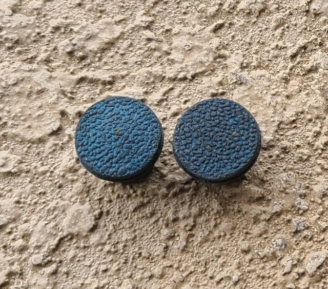 68 - 70 Amc Amx Javelin American 2 Original Blue  Armrest Plugs