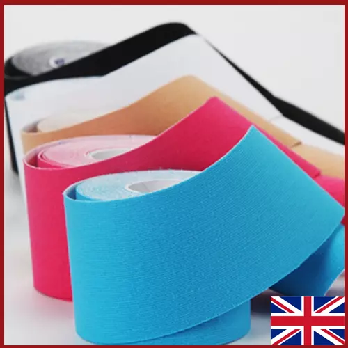 2 Rolls 5cm x 5m Kinesiology Tape KT Muscle Strain Injury Support Physio Sports