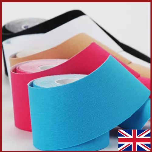 5 Rolls 5cm x 5m Kinesiology Tape KT Muscle Strain Injury Support Physio Sports