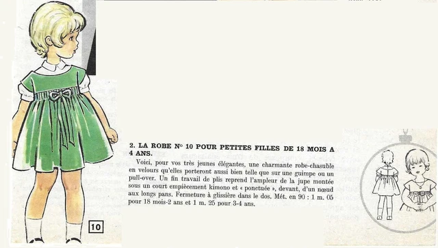 Patron De Couture Femmes D'Aujourd'hui N°1432 : Robe Chasuble Taille 44 + Chemise De Nuit 9 Ans - Occasion